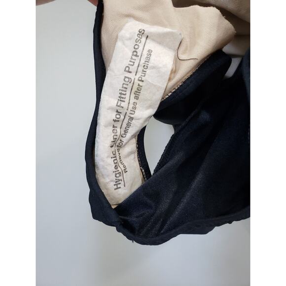 NEW Vintage Gabar Swimwear Womens 1 PC Swimsuit Size 10 Solid Black Retro 80s - Picture 4 of 11